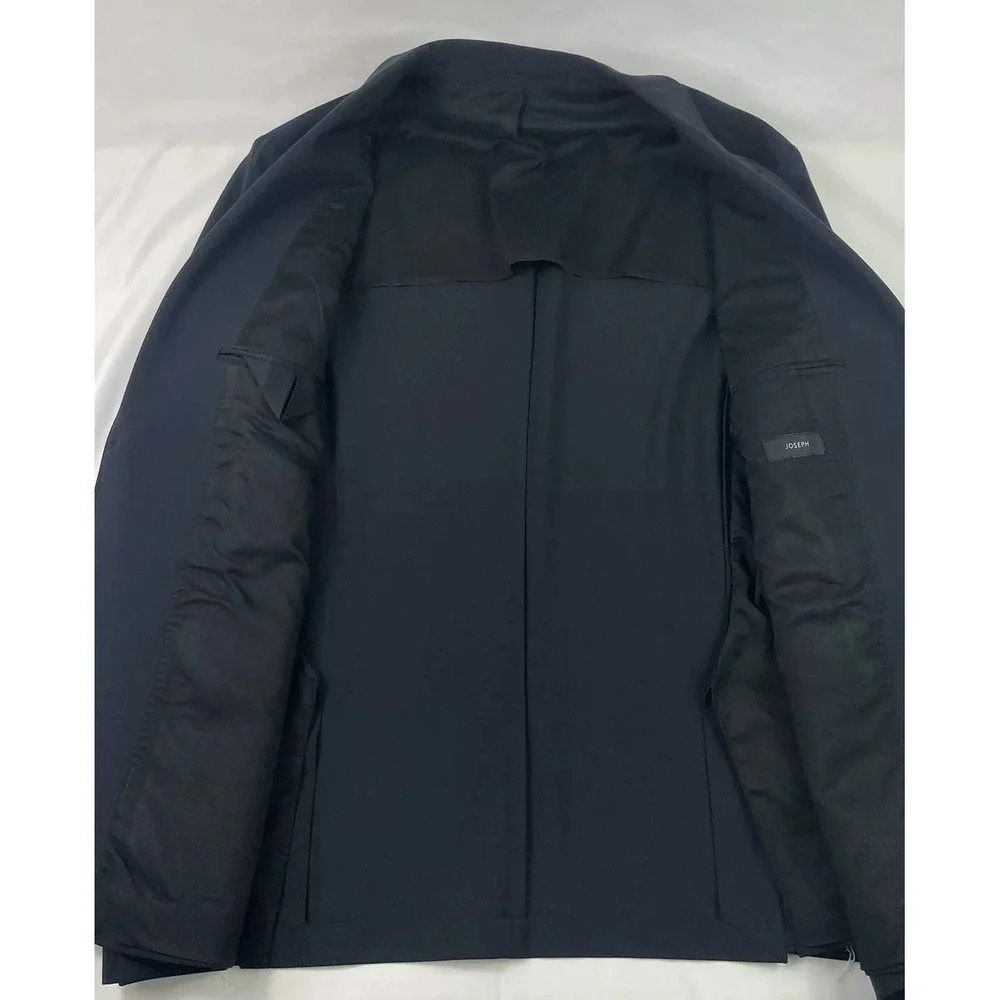 Joseph Venice Blazer Mens 42R Navy Blue Wool Blend Stretch Two Button Jacket NEW